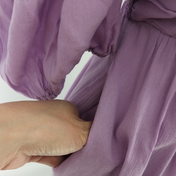 Universal Thread Cold Shoulder Midi Dress Purple S bohemian cottagecore summer - Picture 7 of 10